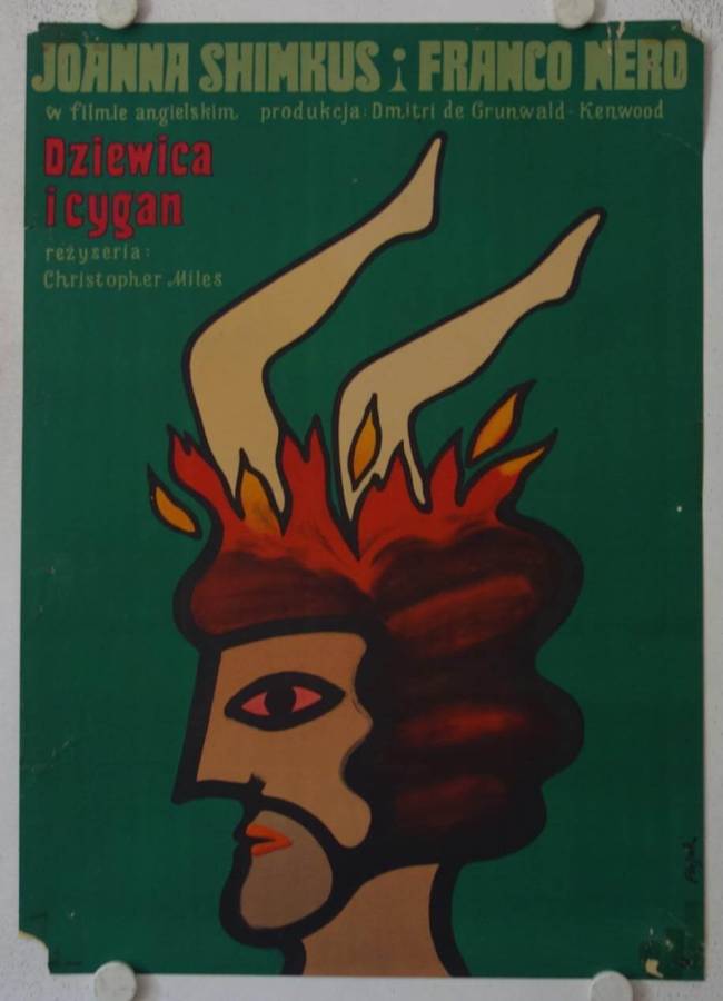 Das Mädchen und der Zigeuner originales polnisches Filmplakat